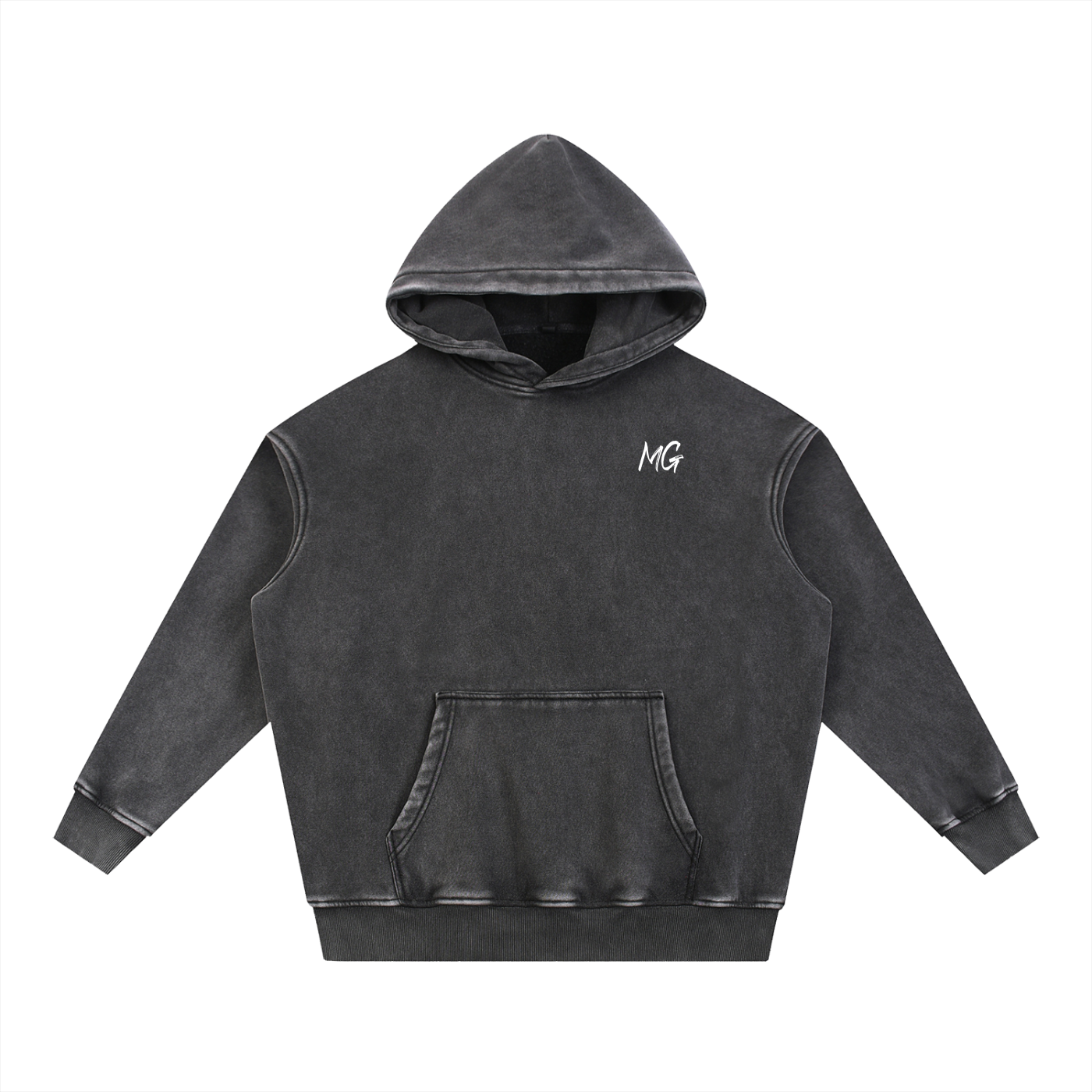 Snow Wash Fleece Oversize Hoodie