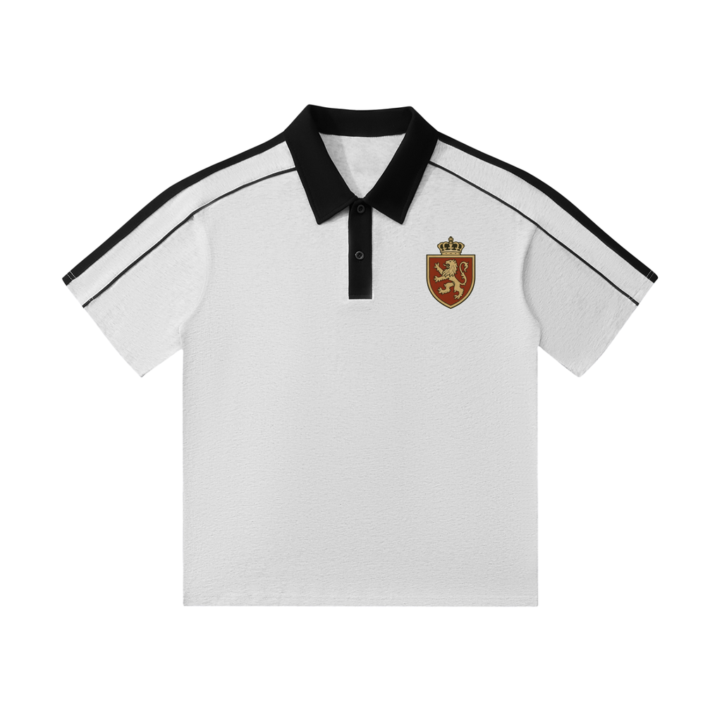 Contrast Collar Short-Sleeve Polo Shirt