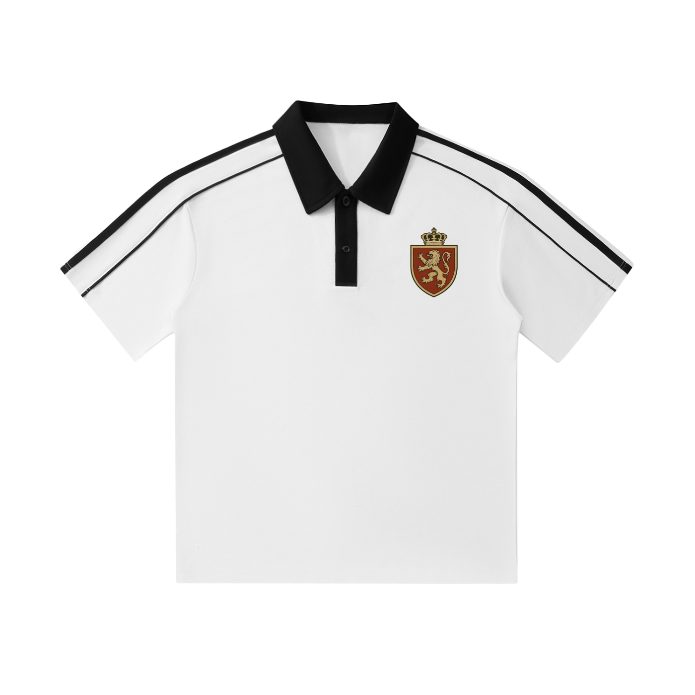 Contrast Collar Short-Sleeve Polo Shirt